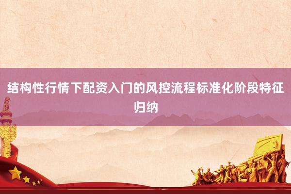 结构性行情下配资入门的风控流程标准化阶段特征归纳
