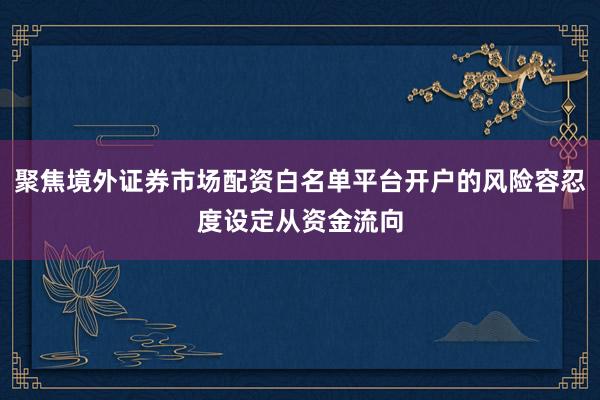 聚焦境外证券市场配资白名单平台开户的风险容忍度设定从资金流向